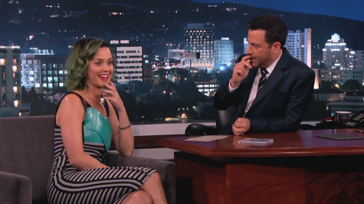 Katy gästade Jimmy Kimmel och passade då på att berätta om händelsen. 